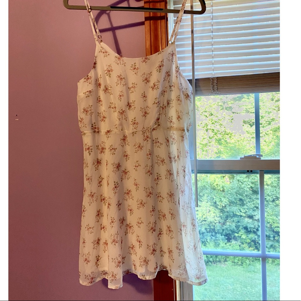 Forever 21 floral white mini dress
